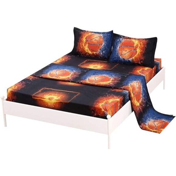 NEW Basketball Twin Bedding Set Included Comforter Quilt and Sheets - Picture 2 of 11